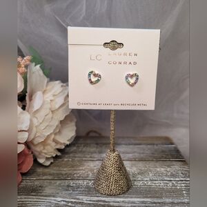 LC Lauren Conrad Heart Earrings